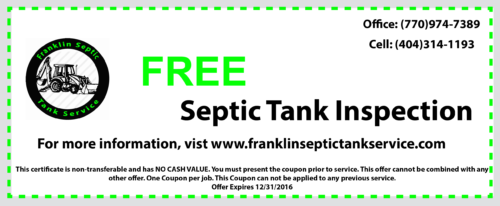 Free septic inspection coupon
